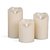 Gerson Everlasting Glow 2233788 Wax Wavy Edge SoREAL Flameless LED Vanilla Scented Candles (Set of 3), 3