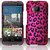 HTC One M9 Case, Hard Rubberized Cover by MEGATRONIC - Pink Leopard [With FREE Touch Screen Stylus Pen]