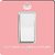 Rikki Knight Keep Calm and Have a Cupcake Single Rocker Light Switch Plate, Pink