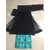 RapidDukan Semi-Stitched Black Color Printed Anarkali Salwar Suit Dupatta MaterialsSF830