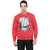 OCTAVE Red Round Neck Long Sleeve Sweatshirt for Men's