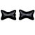 Able Classic Cross Neckrest Neck Cushion Neck Pillow Black For FIAT PUNTO EVO Set of 2 Pcs