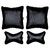 Able Classic Cross Kit Seat Cushion Neckrest Pillow Black For MARUTI ZEN LXI Set of 4 Pcs
