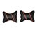 Able Classic Cross Neckrest Neck Cushion Neck Pillow Black and Tan For HYUNDAI I20 ELITE Set of 2 Pcs
