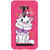 Snapdilla Pink Floral Pattern Background Funny Cute Queen Marie Cat Phone Case For Asus Zenfone Go ZC500TG