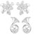 Mahi Rhodium Plated Combo Of Four Stud Earrings With Cz For Women Co1104574 