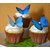 Edible Butterflies  -Large Blue Set of 12 - Cake and Cupcake Toppers, Decoration
