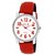 GUG Round Dial Red Leather  Synthetic Strap Quartz Watch For Men