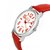 GUG Round Dial Red Leather  Synthetic Strap Quartz Watch For Men