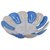 Plastic Fruit Basket, 1-Piece, White and Blue