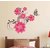 Walltola Pink Multi Purpose Flowers Leaves And A Butterfly For Nature Lovers Wall Stickers