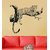 PVC Multicolor Wall Stickers Animal Design Leopard On Branch Sofa Backdrop (No. of Pieces 1)