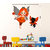 Wall Stickers Baby Princes in Halloween Costume With Butterfly Wings and Cute Cat Design For Girls Kids Room