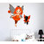 Wall Stickers Baby Princes in Halloween Costume With Butterfly Wings and Cute Cat Design For Girls Kids Room