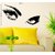 Wall Stickers Girl's Eyes Design For Sofa Background and Living Room Decoration Vinyl