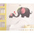 Walltola Wall Sticker-Cute Cartoon Elephant And Calf Playing Theme Kids PVC Wall Stickers