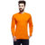 Demokrazy Men's Orange Round Neck T-Shirt