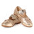 N Five Flat PU Closed-Toe Gold Belly Shoes For Girls -NF555TO557GOLD