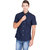 Red Tape Navy Button Down Half Sleeve Casual Shirt For Men