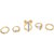 FashBlush Alloy  Zirconia Yellow Gold Ring Set