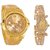 TURE CHOICE Rosra Gold Quartz Couple Watch FOR COMBO.