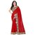 Saree Shop Red Georgette Printed Saree With Blouse