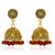 Spargz Party Wear Gold Plating Maroon Beads Jhumka Earring For Women AIER 899