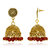 Spargz Party Wear Gold Plating Maroon Beads Jhumka Earring For Women AIER 899