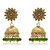 Spargz Party Wear Gold Plating Green Beads Jhumka Earring For Women AIER 900