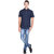 Red Tape Navy Button Down Half Sleeve Casual Shirt For Men