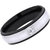 The Jewelbox Black Silver Plated 316L Surgical Stainless Steel Cz Wedding Engagement Band Ring For Men