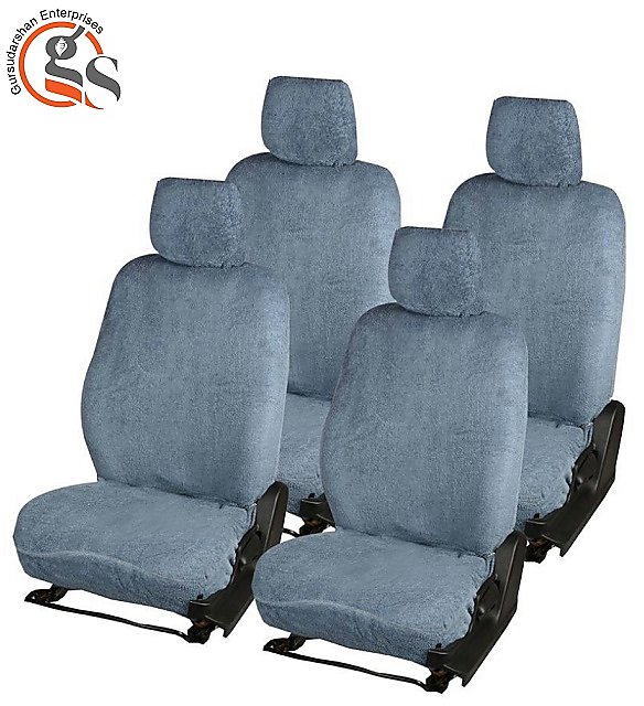 Gs Sweat Control Grey Towel Car Seat Cover For Tata Indica Vista