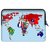 Custom World Map Water Resistant Neoprene Laptop Sleeve15 15.4 15.6 Inch Notebook Computer Bag Case Cover(Twin Sides)