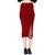 Remanika A-line Maroon Plain Women's Skirt