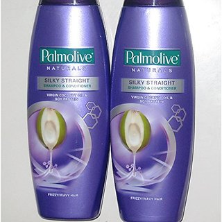 Lot Of 2 Palmolive Naturals Silky Straight Shampoo Conditioner Frizzywavy Hair 180ml