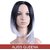 Alisss Queena(TM)Natural Black to Grey 2-tone Ombre Color Short Synthetic Straight Hair WIG