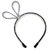 2 Layer Crystal Diamond Pearl Party Rabbit Headband :SP2 (Gray)