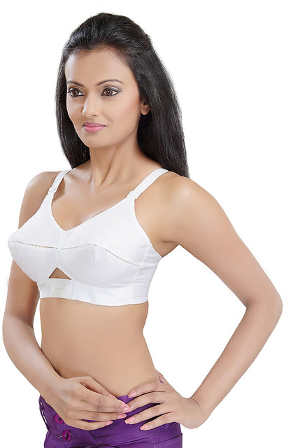 round stitch cotton bra