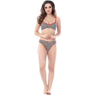 tiger print bra panty
