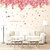 Oren Empower Pink Decorative Floral Art wall stickers for bedroom (Finished Size on Wall - 120 cm  X 220 cm)