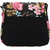 Vivinkaa Hibiscus Black Canvas Sling Bag for Women