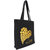 Vivinkaa Black Heart Printed Tote Bag With Zip for Women
