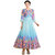 Isha enterprises Buy Sky Chiffon Floral Printed Floor Touch Western Dress