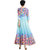 Isha enterprises Buy Sky Chiffon Floral Printed Floor Touch Western Dress