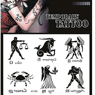 Constellation tattoo stickers  Gemini Cancer Leo Virgo  A set of three   Shop Elfland174 Temporary Tattoos  Pinkoi
