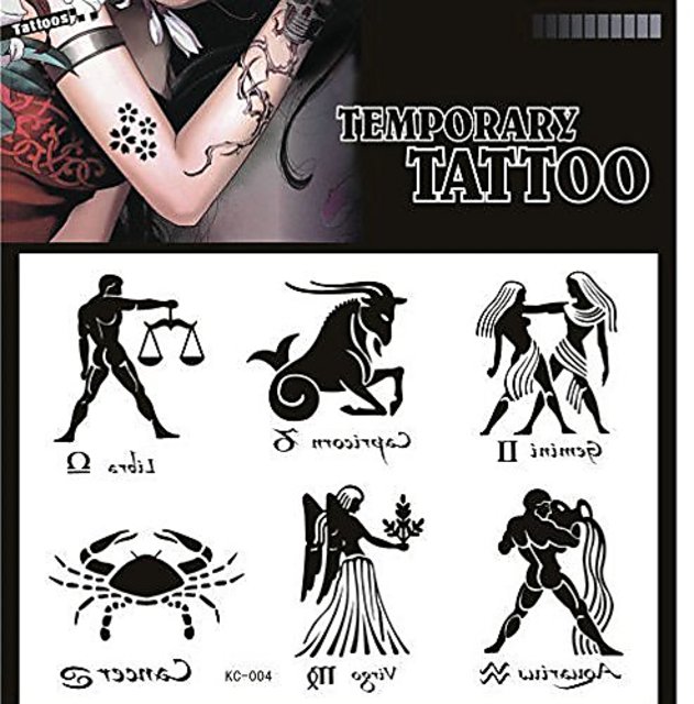 4 x Aquarius Stars Temporary Tattoos TO00011573  Amazonca Beauty   Personal Care