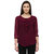 Tunic Nation Women's Wine 100 Polyester Frill Top