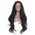 Ebingoo Handmade Womens Long Curly Synthetic Hair Lace Front Wigs Black Heat Resistant (22inches)