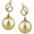 Kataria Jewellers Real Certified Diamond And Golden Pearl 92.5 Sterling Silver Earrings