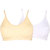 Bralux Women's Kanchan Cotton Hosiery Non-Padded Sports Bra WhiteSkin Set of 2